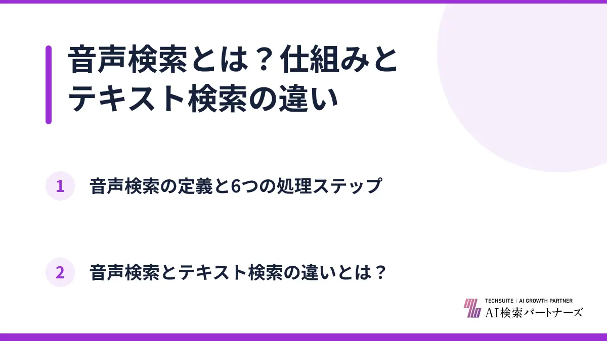 音声検索とは？仕組みとテキスト検索の違い