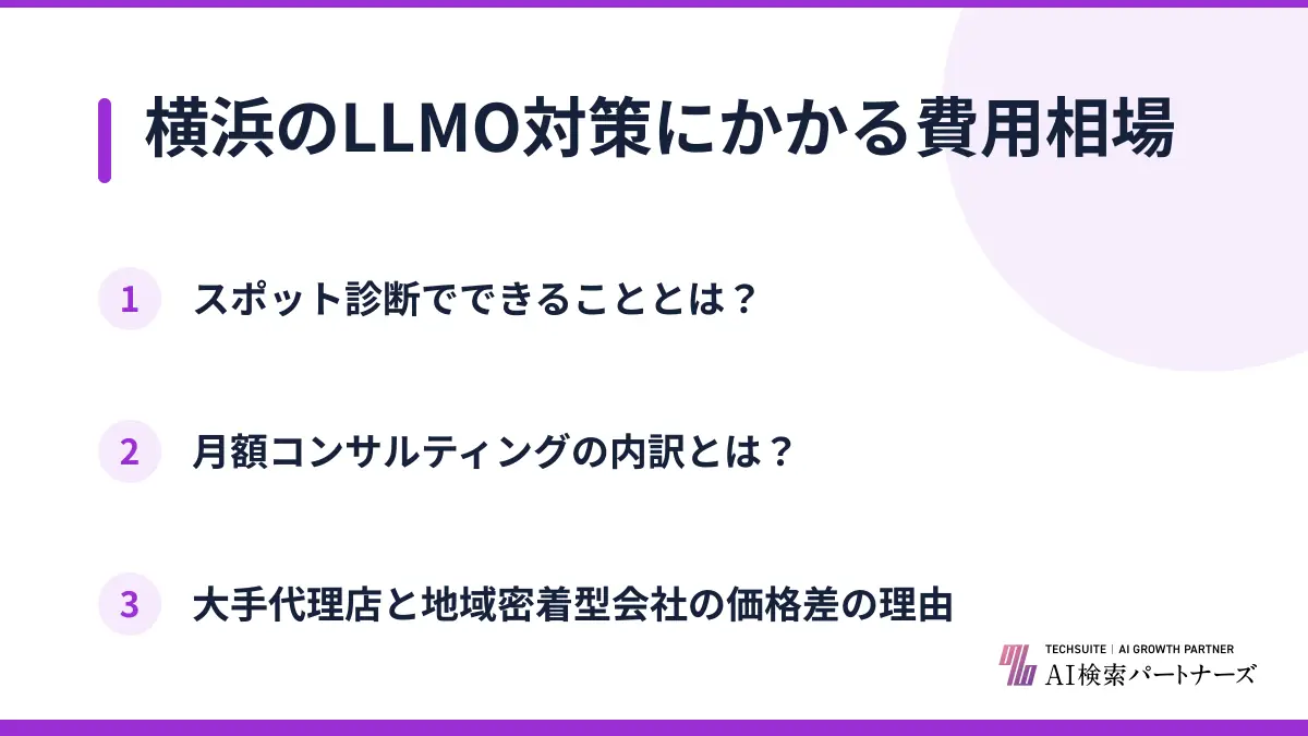 横浜のLLMO対策にかかる費用相場