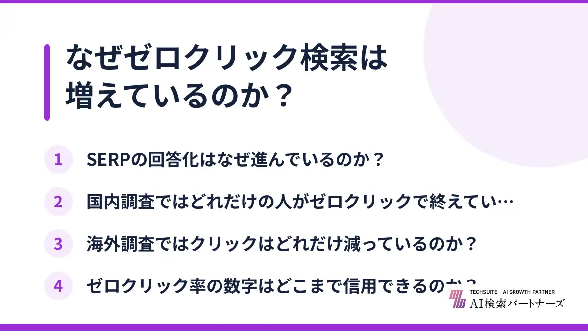 なぜゼロクリック検索は増えているのか？