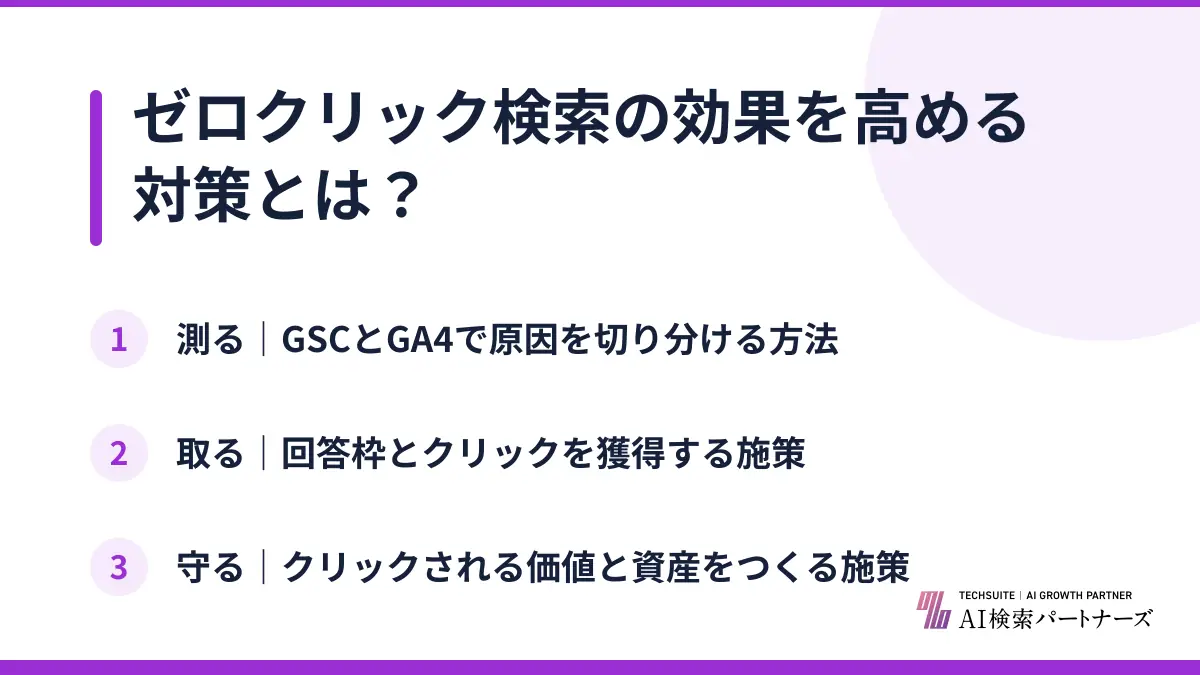 ゼロクリック検索の効果を高める対策とは？