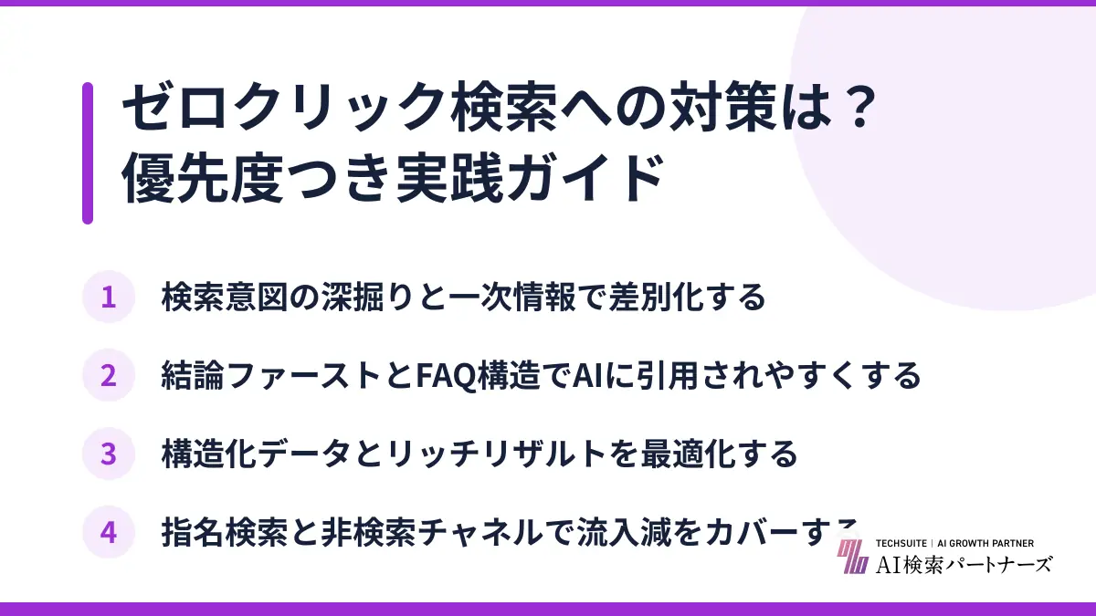 ゼロクリック検索への対策は？優先度つき実践ガイド