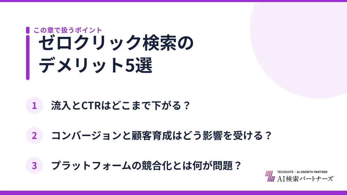 ゼロクリック検索のデメリット5選