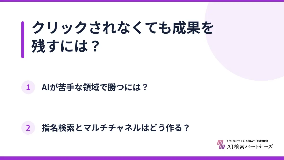 クリックされなくても成果を残すには？