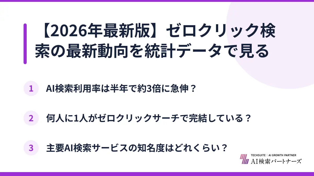【2026年最新版】ゼロクリック検索の最新動向を統計データで見る